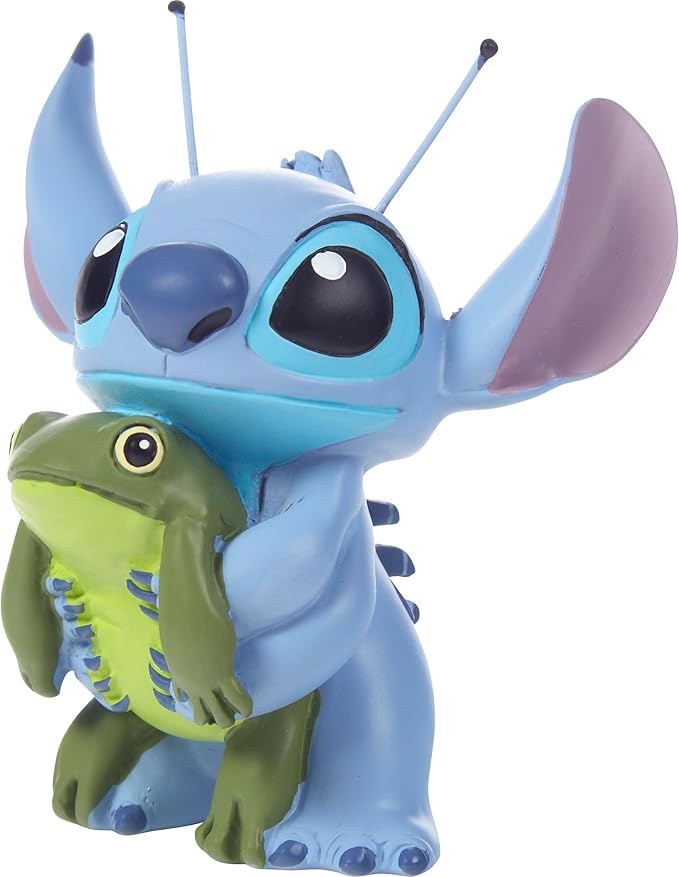 Precious Moments Stitch & Frog Mini Figurine | Lilo & Stitch | Disney Collectible Gift