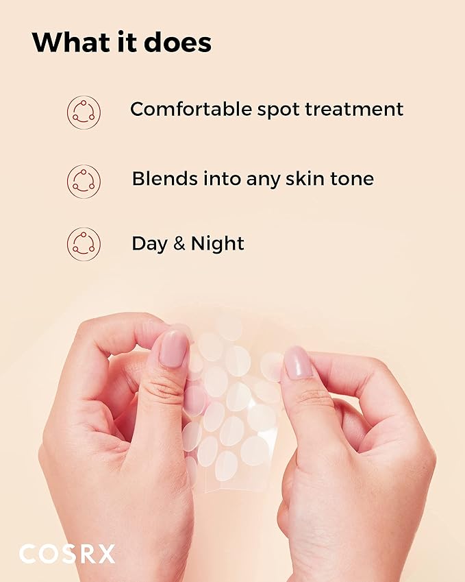 COSRX Master Patch Basic, Overnight Acne Patch Hydrocolloid, Blemish Spot Sticker for Face, Strong adhesion & Thicker Spot Cover, 1 Sizes (36 Count)