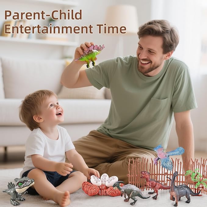 Dinosaur Toys for Kids Boys 3-5, 50 PCS Dinosaurs Toys Include ejection Dino, Press To Go Car and Realistic Dino, Dinosaur Toys Gifts For 3 4 5 Year Old Boys, Ideas 3 4 5 Year Old Birthday Gifts Boy