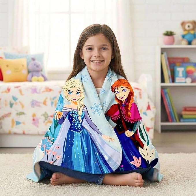 Official License Character Girls Pink Fleece Soft and Cozy Throw Blanket (40" x 60) (Frozen22)