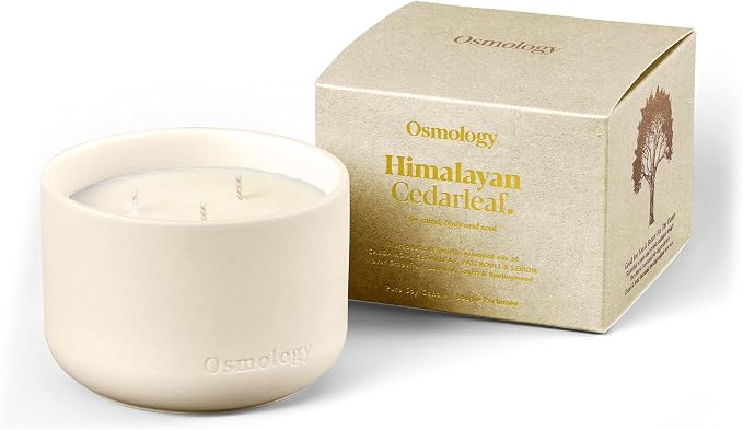Himalayan Cedarleaf Aromatherapy Candle – Lemon, Patchouli & Cedarleaf Scented Candle, Plant-Based Wax, 15.8 oz, 60 Hour Burn Time, Warm & Woody Candle