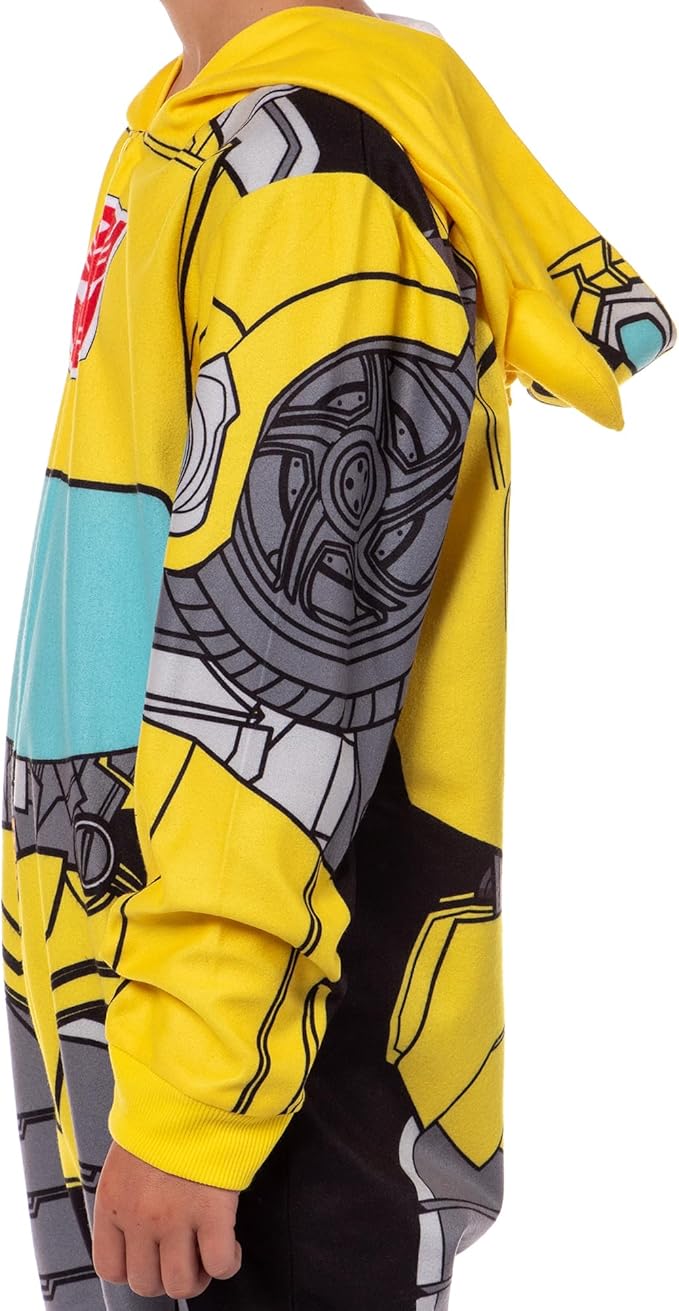Transformers Boys' Retro Union Suit One Piece Pajama Outfit - Optimus Prime and Bumblebee Styles Available
