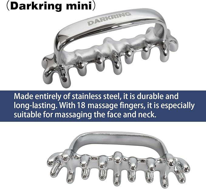 DARKRING Stainless Steel & Engineering Plastic Facial Massage Tool Set - Pressure Point Blaster for Tissue & Fascia, Trigger Point Massage Tool