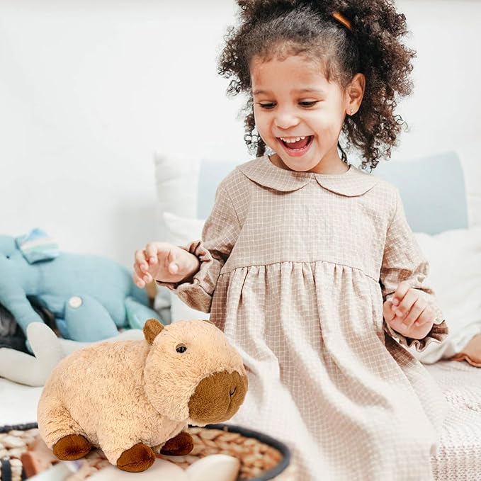 Large Plush Capybara Stuffed Animal Cute Plushie Soft Capybara Plushie Pillows Birthday Gift for Kids(17.7Inch)