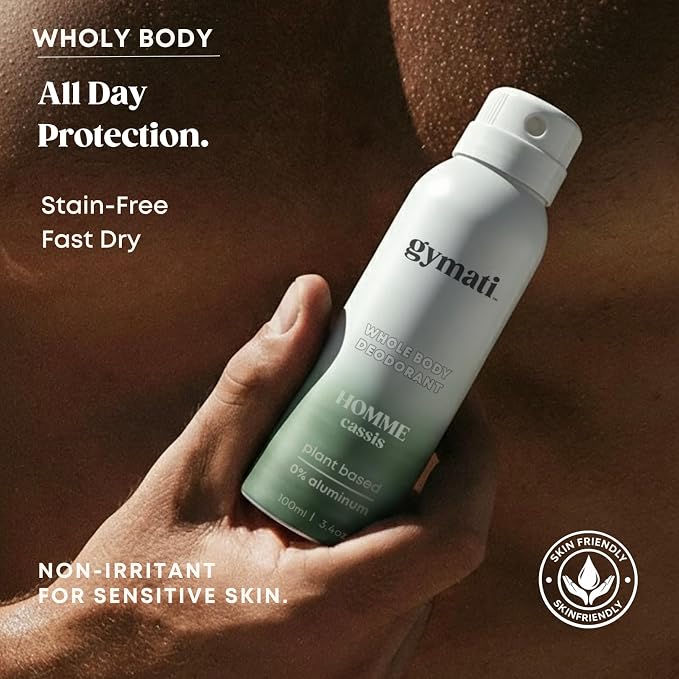 Gymati Natural Deodorant Body Spray – Aluminum-Free, Plant-Based Blend with Aloe & Zinc, Long-Lasting Odor Protection, Luxury-Inspired Scent for Men
