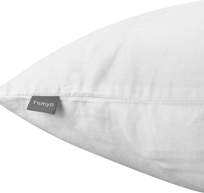 Thmyo 4-Pack 100% Cotton Comfortable Solid Decorative Throw Pillow Case Square Cushion Cover Pillowcase Sublimation Blank Pillow Covers DIY Throw Pillowcase for Sofa Christmas(24x24inch/60x60cm,White)