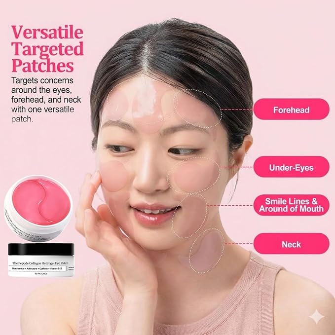 Collagen Collagen Hydrogel Eye Masks for Puffy Eyes and Dark Circles, 60 Piece Set Skin Care Eye Patch (1PCS)