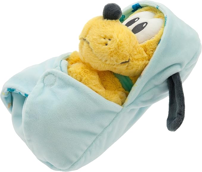 DISNEY STORE Official Babies Collection: Pluto Plush in Swaddle with Detailed Plush Features - Official Soft Toy - Stuffed Animals for Babies - Perfect for Fans & Kids