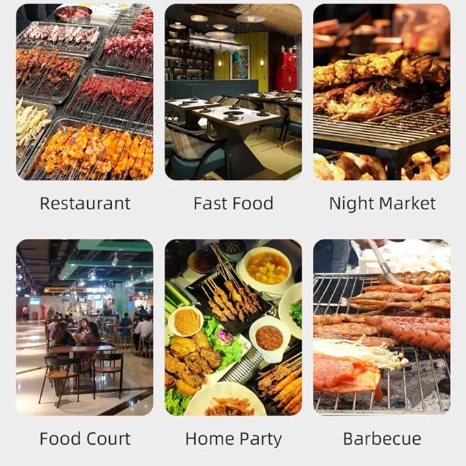 Automatic Rotating Bbq Grill | Smokeless Commercial Korean Barbecue Oven With 8 Skewers | Adjustable Temperature Electric Yakitori Grill For Restaurants