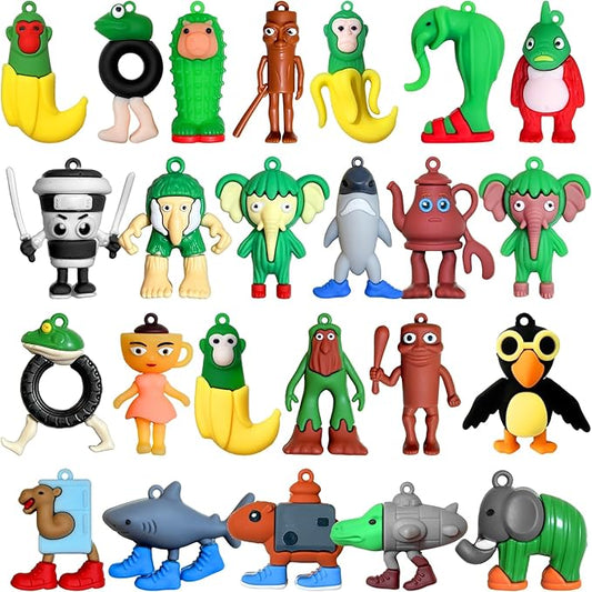 Italian Brainrot Toys 24 Packs Action Figures Includes Tralalero Tralala, Tung Tung Sahur & More – Mini Collectible Brainrot Toys for Desk Decor, Birthday Gifts & Meme Lovers