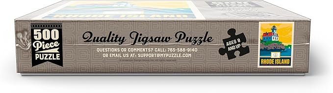 MyPuzzle Rhode Island: The Ocean State - Premium 500 Piece Jigsaw Puzzle for Adults