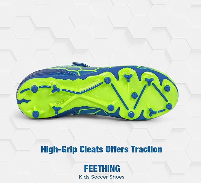 Kids Soccer Cleats for Boys Girls Soccer Shoes Firm Ground Youth Lightweight Athletic Training Football Cleats for Little/Big Kid
