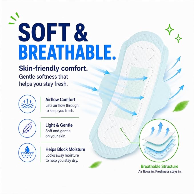 BST Mint Fresh Panty Liners for Women with Wings, Breathable Ultra Thin Daily Pantiliner, All-Day Odor Control & Freshness, Anti-Bunch Stays in Place(7.5 Inch 40 Count, Packaging May Vary)