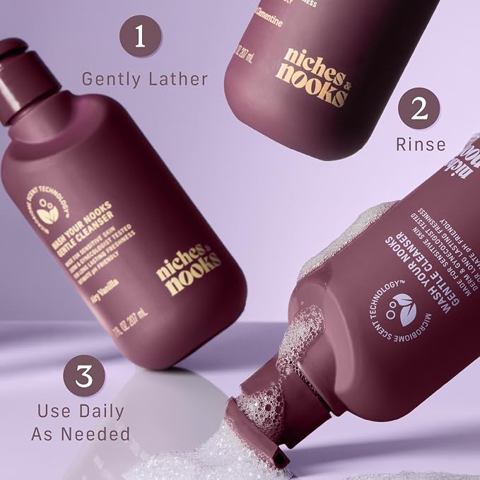 Niches & Nooks Gentle Nooks Cleanser – Fresh Fig – pH Balanced Feminine Wash, Intimate Cleanser for Women, Lightly Scented, Sensitive Skin Friendly – 7 oz