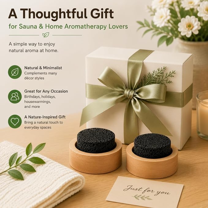Chunful 2 Pcs Lava Rock Essential Oil Diffuser Lava Stone Passive Diffuser for Sauna Decorating at Home, Office, Bedroom, Bathroom or Car, and Gift-Giving