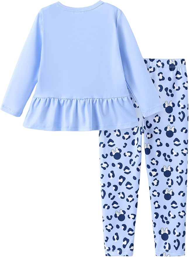 Disney Minnie Mouse Frozen Princess Marvel Toddler Girls Clothes Long Sleeve Sweatshirt + Leggings 2pcs Outfits Set 2-6Y