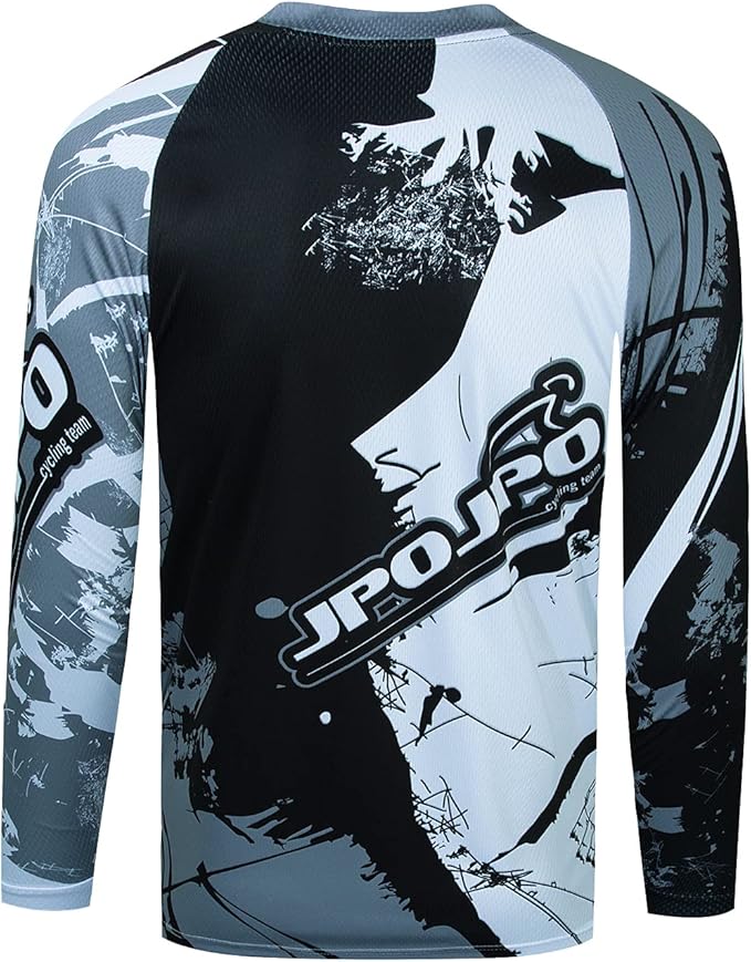 Boy Girl Cycling Jersey Kids Mountain Bike Motocross Long Sleeve Shirt Biking Tops 4-14 Years