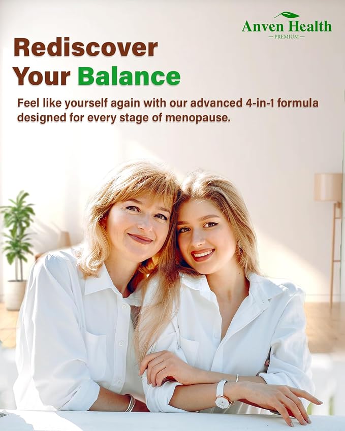 Menopause Supplements for Women 100 Billion CFU Probiotics | Vitamin D3 & B6, 100B Probiotics, Black Cohosh & Herbs, Collagen, Hot Flashes & Night Sweats Relief, pH Balance