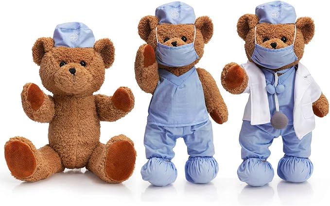 HollyHOME Doctor Bear Stuffed Animal Teddy Bear in Doctor Uniform Medical Gifts for Doctors Med School Students and Kids 16 inches