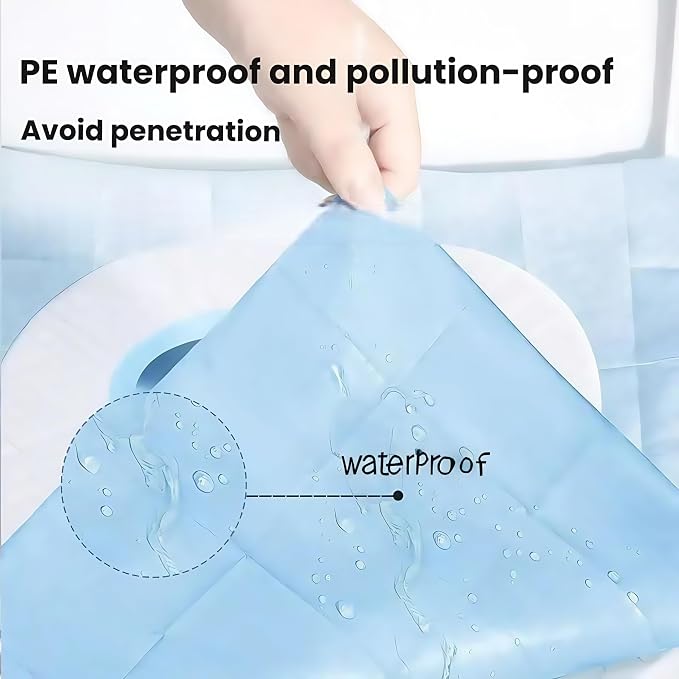 Disposable Toilet Seat Covers, White, 40x60cm, 5-Pack, Individually Wrapped, Universal Fit for U-Shape, O/V-Shape, Square Toilets