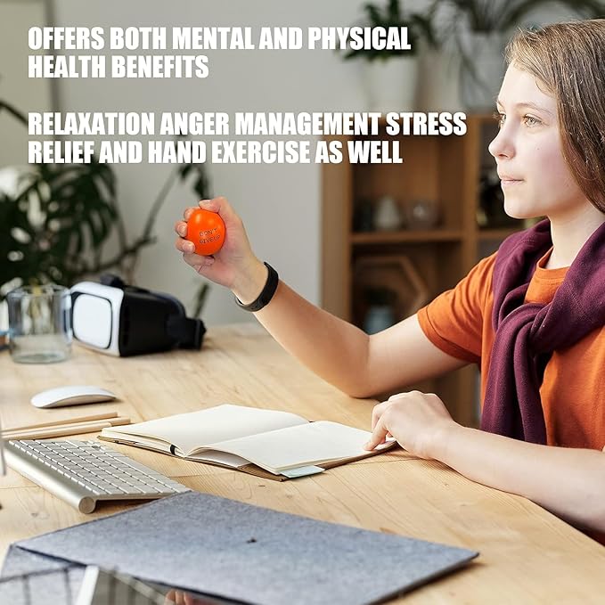 KDG Motivational Stress Balls(6 Pack) for Kids and Adults,Stress Relief Ball with Quetos to Rrelieve Anxiety and Manage Anger