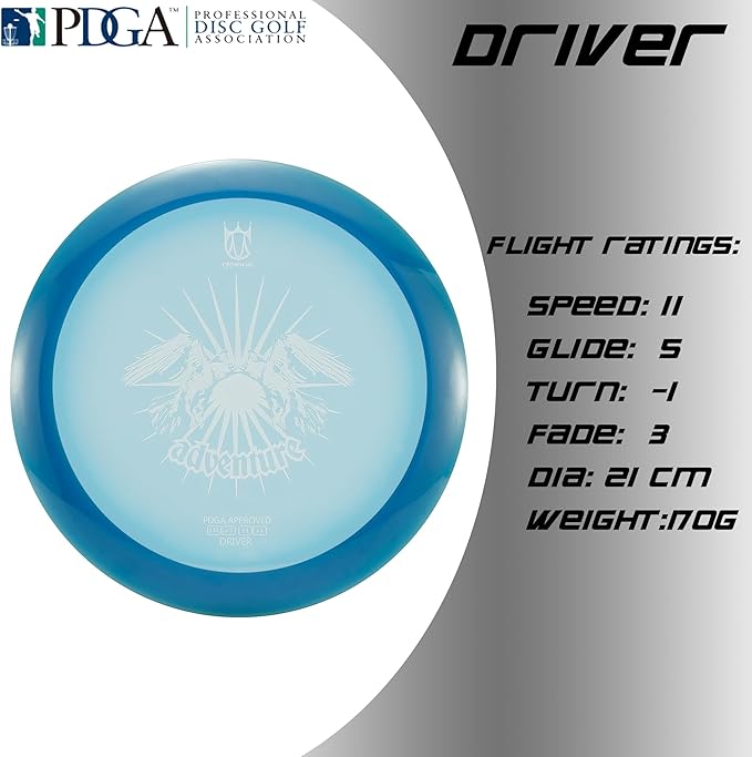 CROWN ME PDGA Aprroved Disc Golf Pro Set with Bag and 6 Discs
