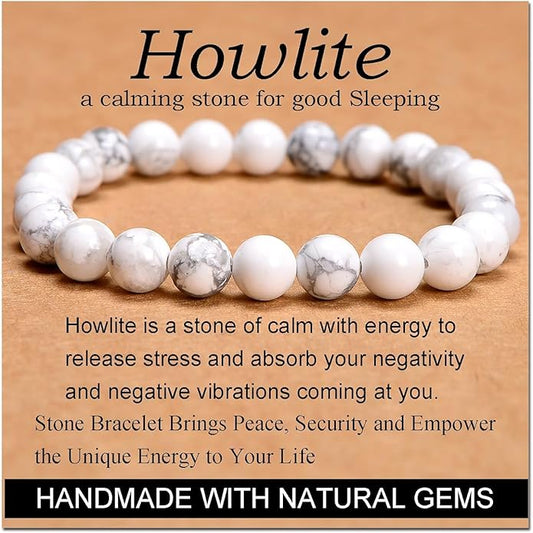 AD Beads Handmade Gemstone Stretch Elastic Bracelet Crystal Healing Reiki Nature's Beauty and Spiritual Essence Unisex