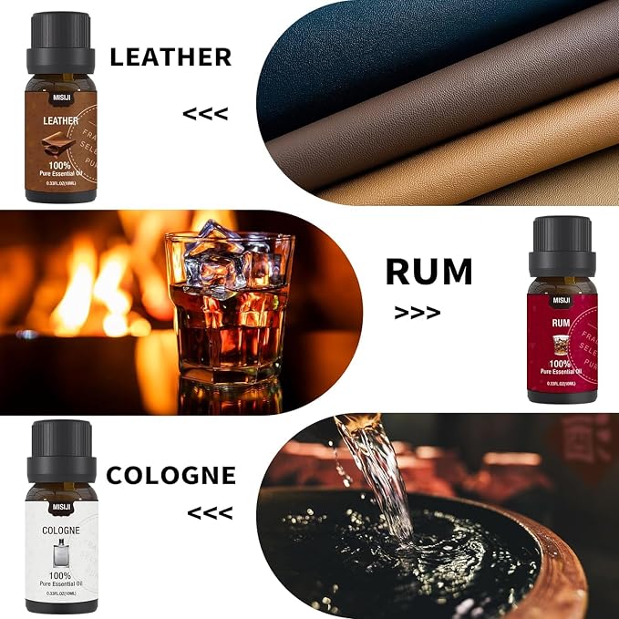 Essential Oils Set-Essential Oils for Diffuser for Home, Diffuser Oils Scents for Aromatherapy,Laundry,Candle&Soap Making,Humidifiers 6 X 10ML