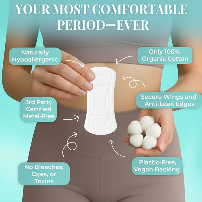 Tampon Tribe Organic Cotton Panty Liners for Women | 48 Plant-Based Pantiliners | 100% Organic Cotton, Hypoallergenic, Chemical and Metal-Free with Plant-Based Backing (Zero Glue) | 48 Pack