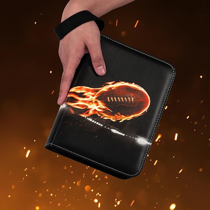 RONMONG Football Card Binder,2025-2026 Sports Trading Card with Sleeves Holder Album,440 Pockets Rugby Card Holder Sheets Display Storage Protectors for Collectors Boys and Girls Gift