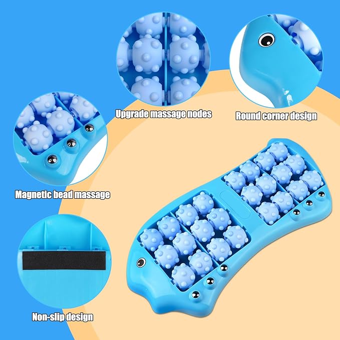 Roller Foot Massage, Shiatsu Acupuncture Massage, Reflexology Tool, Foot Massager Roller, Plantar Fasciitis Relief, Heel, Arch, Muscle Aches, Foot Pain, Stress Relief - Relaxation Gifts for Women, Men