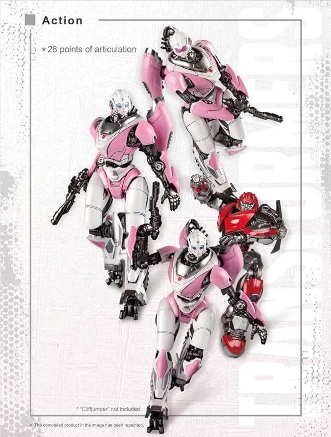 Arcee Figure Model Kit – Cybertron Easy to Assemble 3D Articulated Action Pre Painted Collectible Series Toys Hobby 08128