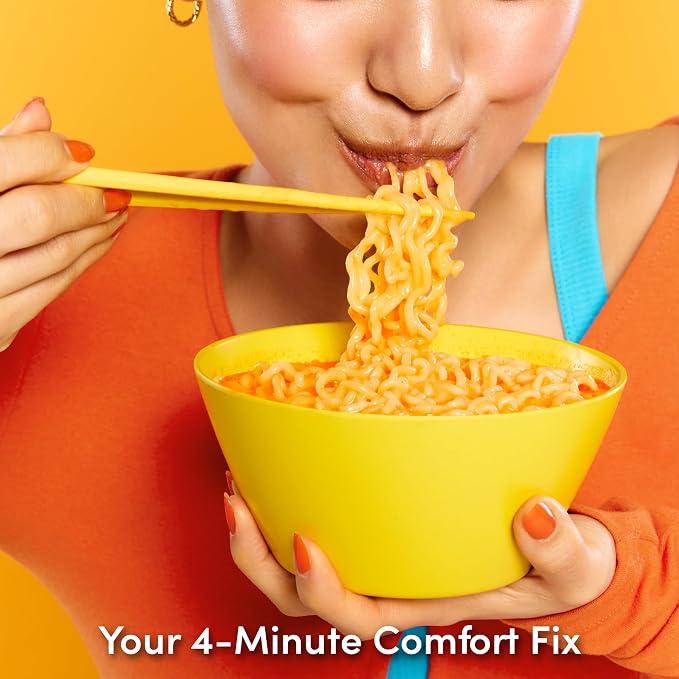Cheesy Ramen – Spicy Cheddar Soup Ramen | Bold, Cheesy Heat, Korean-Style Spice | 3.92 oz (Pack of 4)