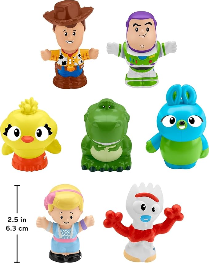 Fisher-Price Little People Toddler Toy Disney Toy Story 7 Friends Figure Set with Woody & Buzz Lightyear for Pretend Play Ages 18+ Months (Amazon Exclusive)