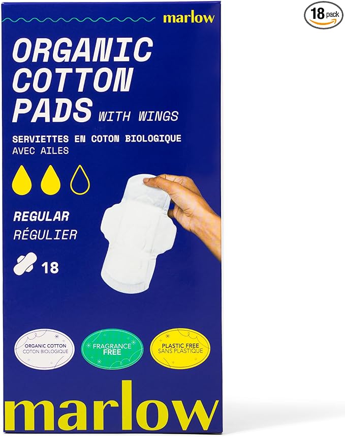 Marlow | Organic Cotton Pads with Sticky Wings | Ultra Thin | Day Time