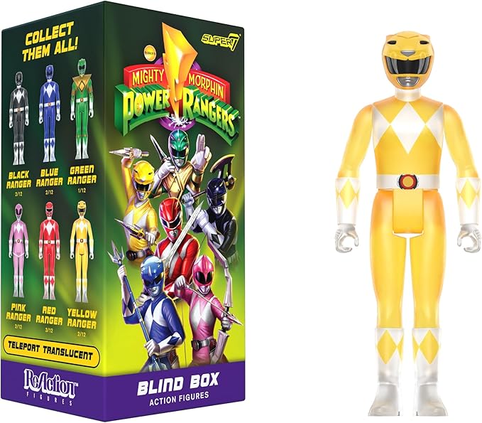 Super7 Mighty Morphin Power Rangers Blind Box Wave 01 - Blind Box Flat - Set of 12 Action Figures