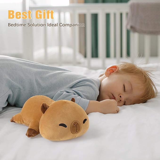 Onsoyours Original 9.8"|1.0 lbs Weighted Stuffed Animals, Cute Weighted Positive Capybara Plush Pillow Toy Soft Weighted Capybara Plushies Gift for Kids Adults