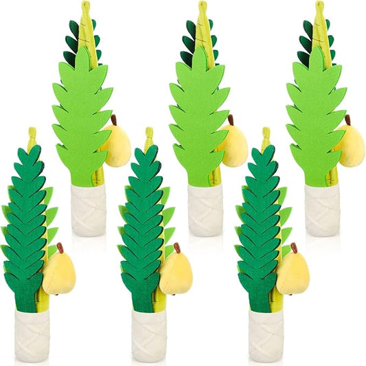 Liliful 6 Set Plush Rosh Hashanah Plush Lulav and Etrog Sukkot Shofar Sukkot Bright Gift Set Rosh Hashanah Supply
