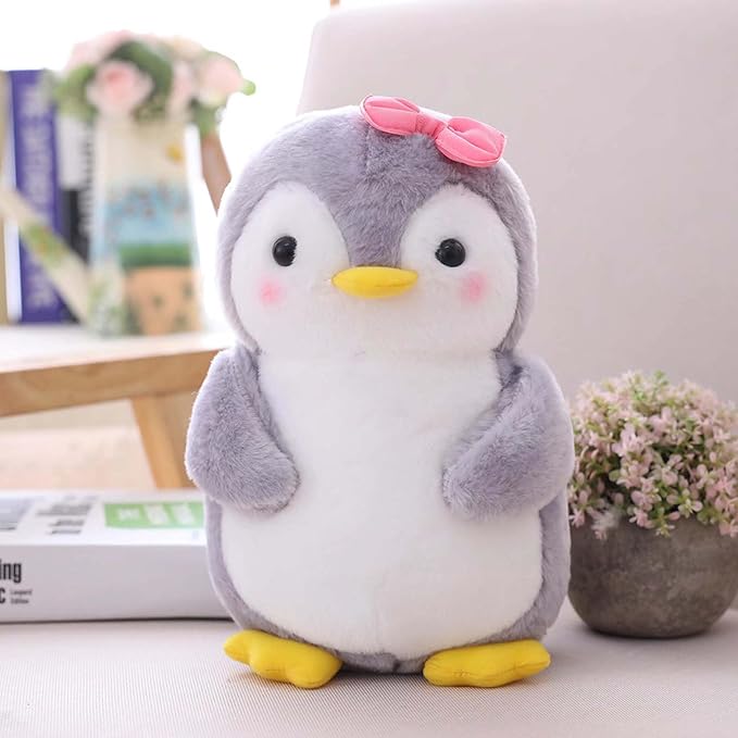 Stuffed Penguin Plush Ocean Animals Toys Dolls Decorations Gifts for Kids Boys Girls 10 Inches (Pink)