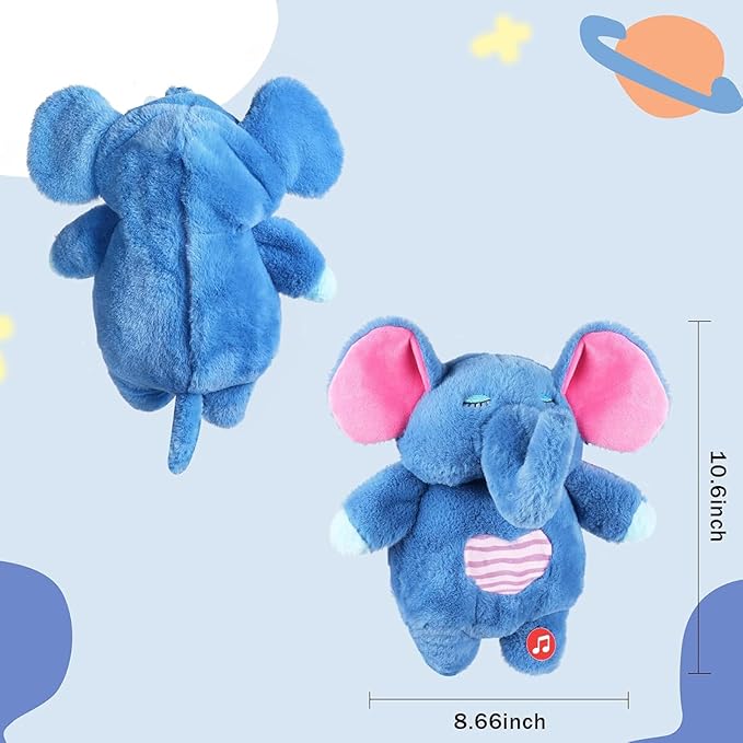 Soothing Elephant Breathing Lights and Sound Machine for Adults and Kids