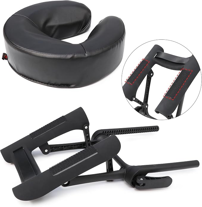 Master Massage Face Cradle, Cresent, Black