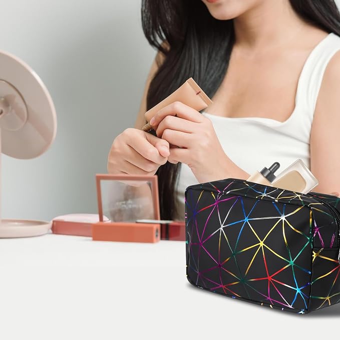 Period Bags, Tampon Holder for Purse, Waterproof Portable Leather Period Pouch, Sanitary Napkin Storage Bag, Black Makeup Bag Set, Pad Pouches for Period