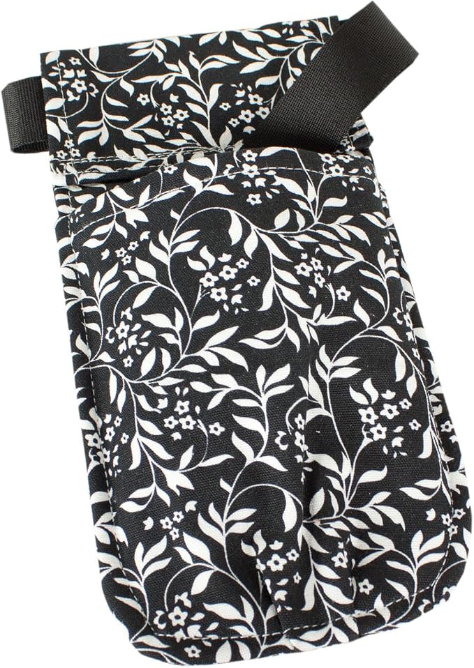 Appease Massage Lotion Bottle Holster - Fun and Stylish Washable Holsters - 100% Cotton Duck Cloth - Removable Belt, Use Ours or Your Own. Our Belt Fits 26-44 Inch Waists - Midnight Floral