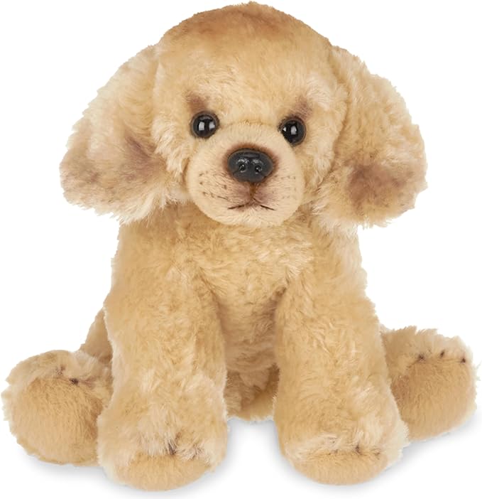 Bearington Dog Stuffed Animal Realistic Dog Plush Golden Retriever Puppy Plushies for Kids, Boys & Girls - Lil' Goldie 6"