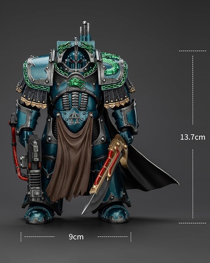 JoyToy 40K Genuine License 1:18 Action Figure, Alpha Legion Legion Praetor in Cataphractii Terminator Armour, 4.96 inch Collectible Action Figures Sets