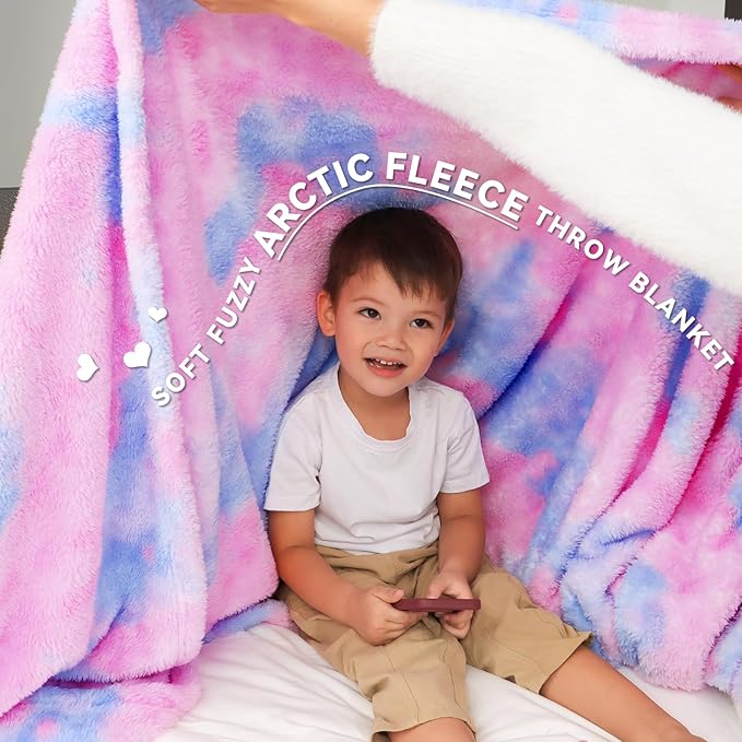 MUGD Soft Blankets Fuzzy Twin Bed Fleece Blanket Kids Warm Throw Blanket for Bed