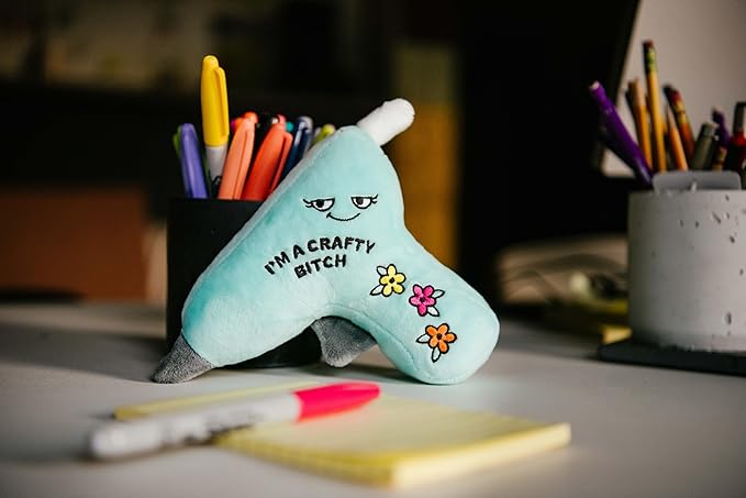 Glue Gun Plushie - I'm A Crafty Person Sassy Glue Gun Plush, for Crafters, Funny Plush Toy for Gifting