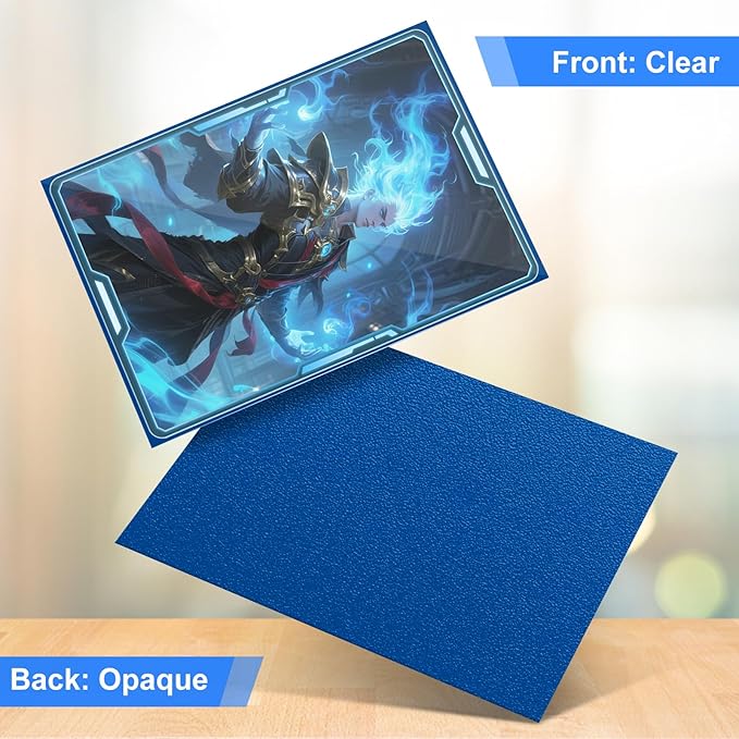 Night Blue Card Sleeves Fit for MTG, 300 Pieces Perfect Fit Standard Card Sleeves for Trading Card Sports Cards Baseball Cards TCG Magic,Affordable Sturdy and Nice Shuffling