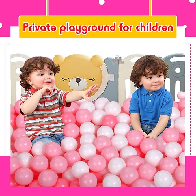 100 Ball Pit Balls for Kids, Plastic Balls for Ball Pit, Play Balls for Toddlers Babies, Ideal for Ball Pit, Kiddies Pool, Indoor Playpen