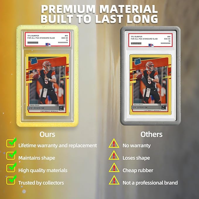 NAKIS Slab Guard for PSA Graded Cards, 1 Pack TPU Slab Protector Graded Bumper Guard for PSA Graded Card Only, Gradient Color Glitter Limited Edition, COLOR7
